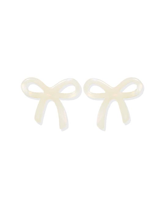 Kylie Bow Earrings - Iridescent