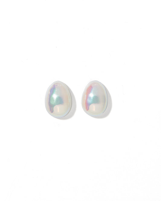 Monica Pearl Stud - White