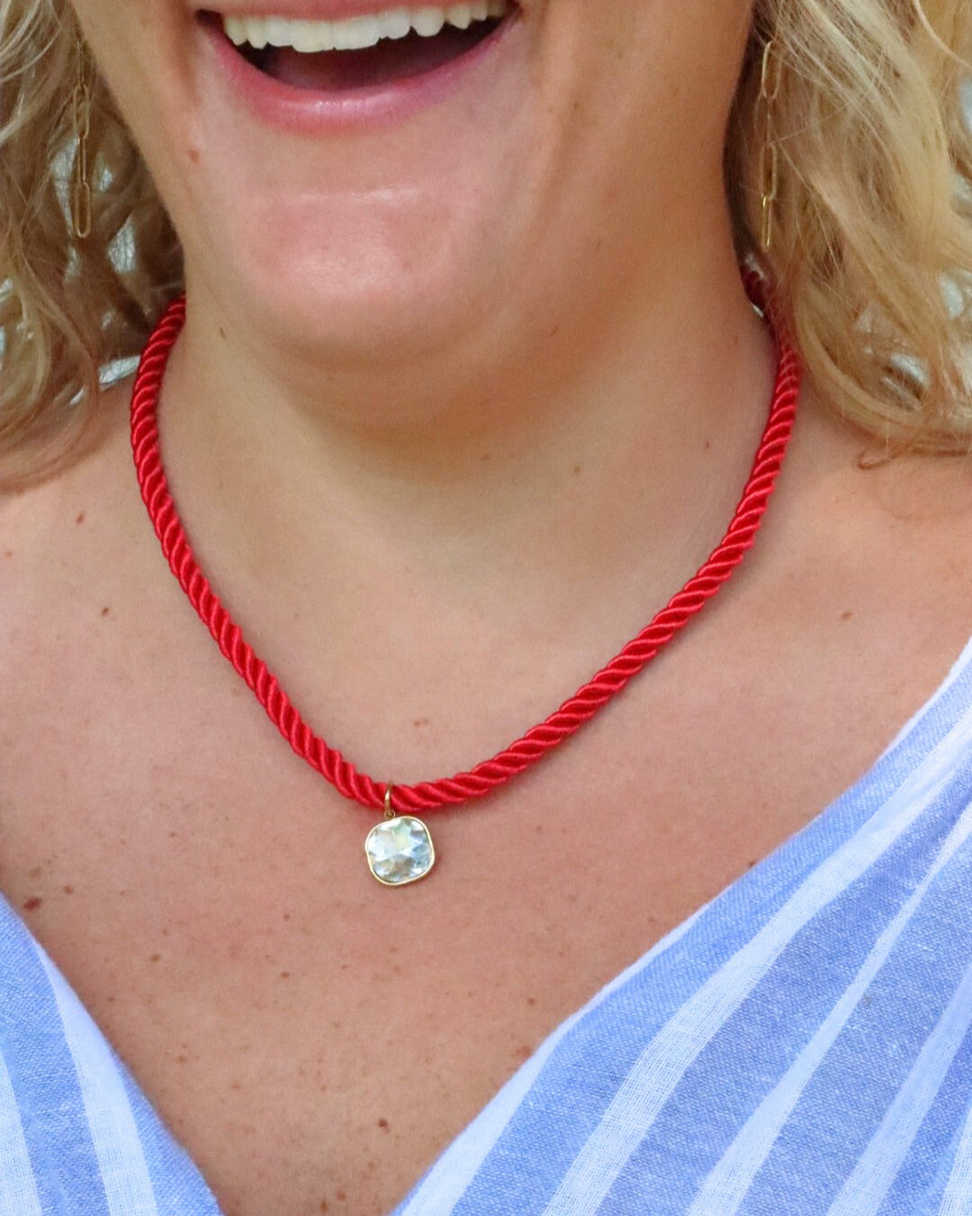 Necklace - Tailyn Rope Red