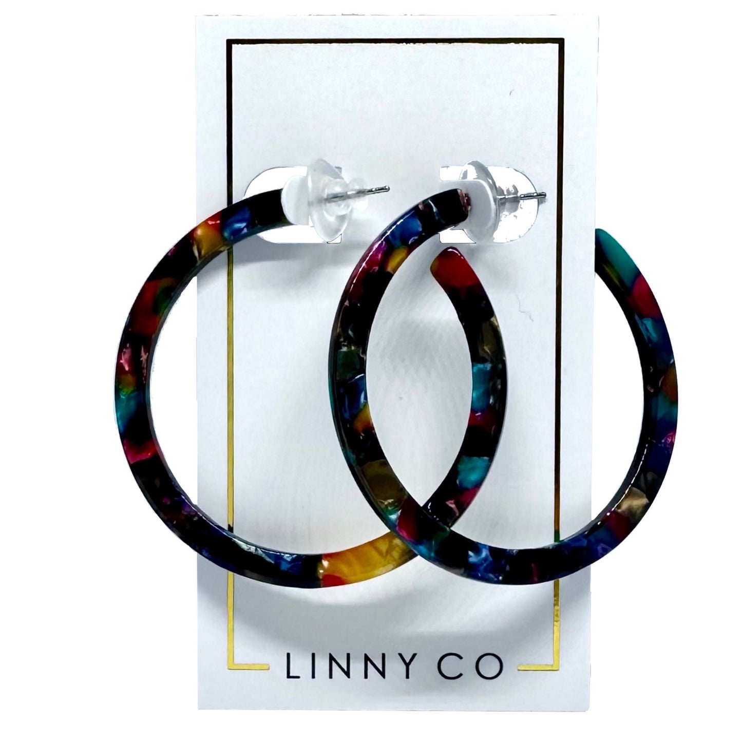 Holly Medium Hoop Earrings - True Blue
