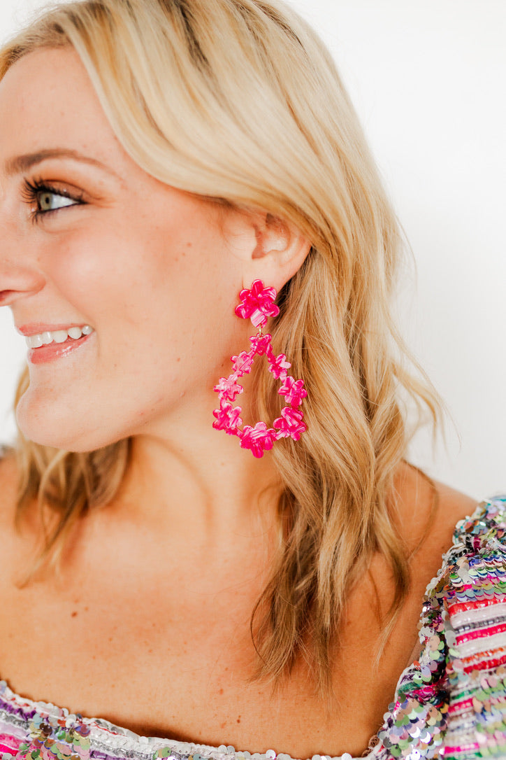 Bianca Statement Earrings - Pearlized Pink