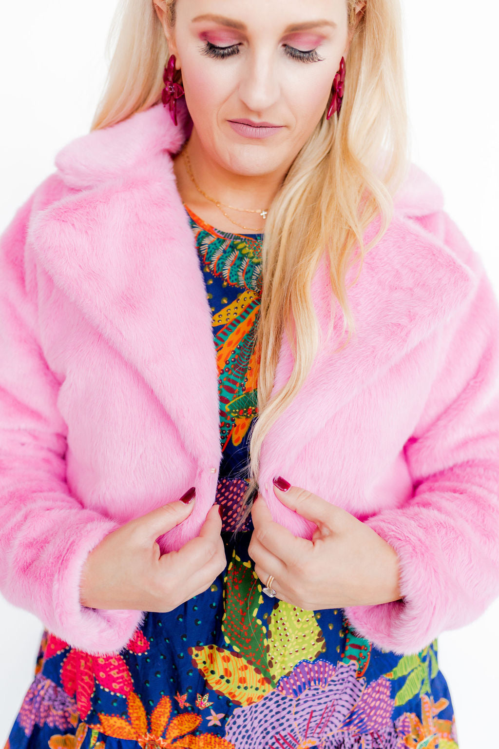 Kelly Cropped Faux Fur Jacket