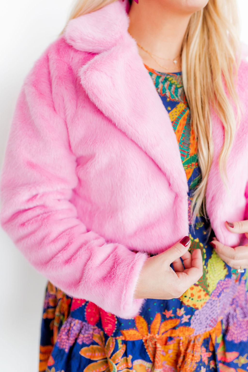 Kelly Cropped Faux Fur Jacket