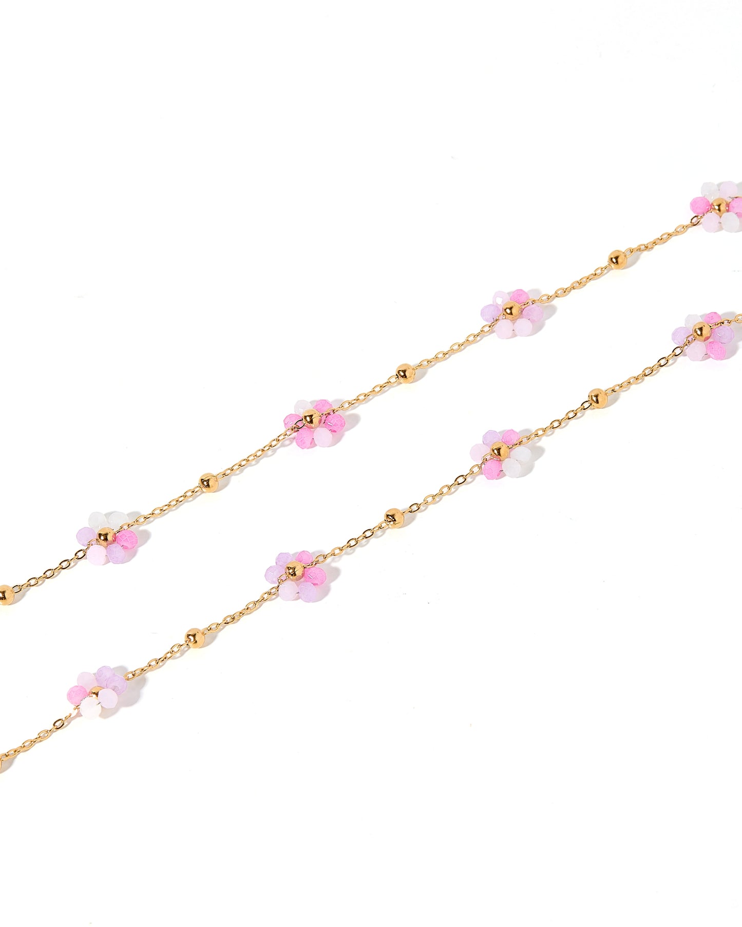 Necklace - Gracie Flower Pink Multi