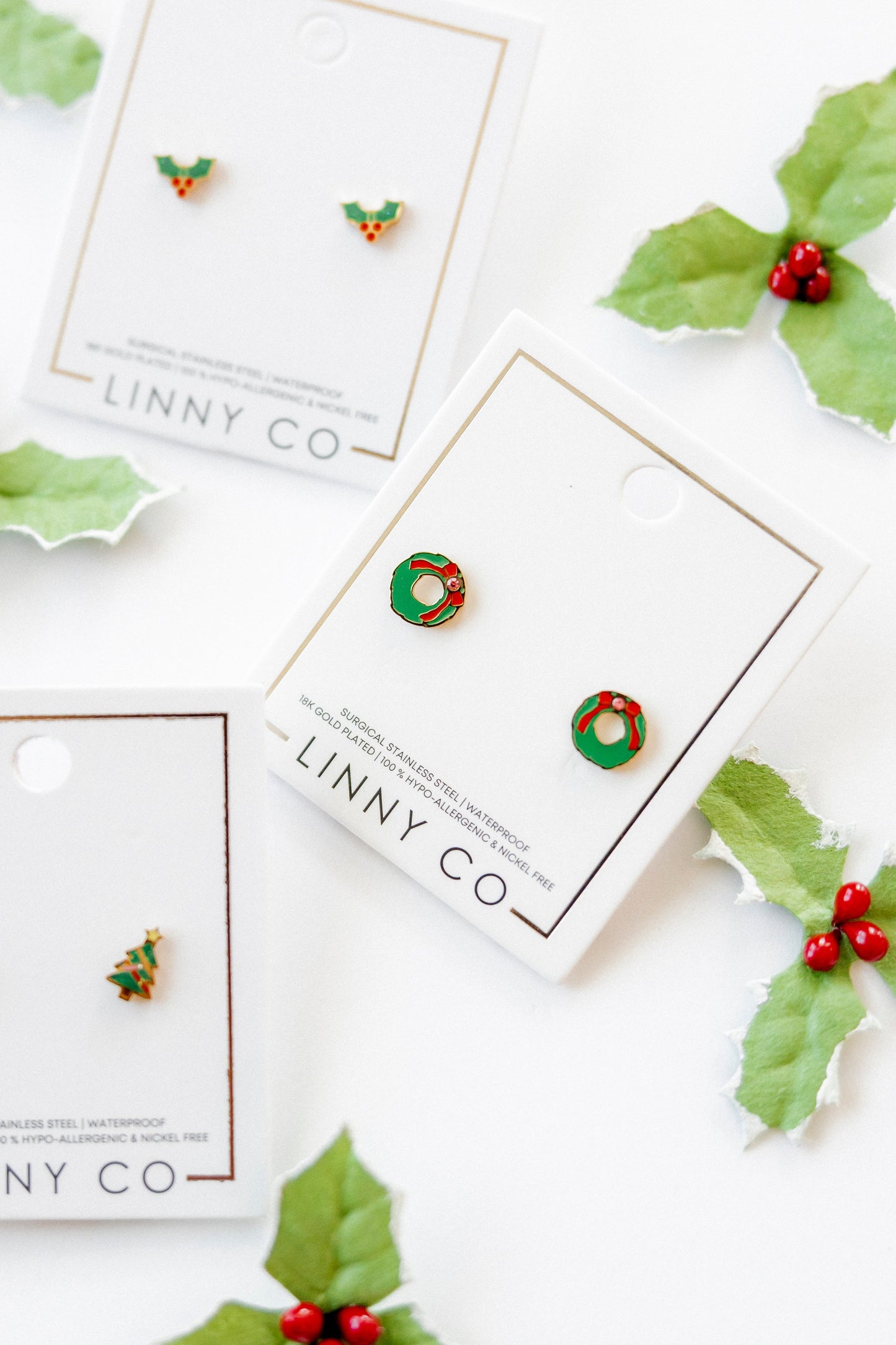 Screwback Stud Earrings - Leighton Wreath