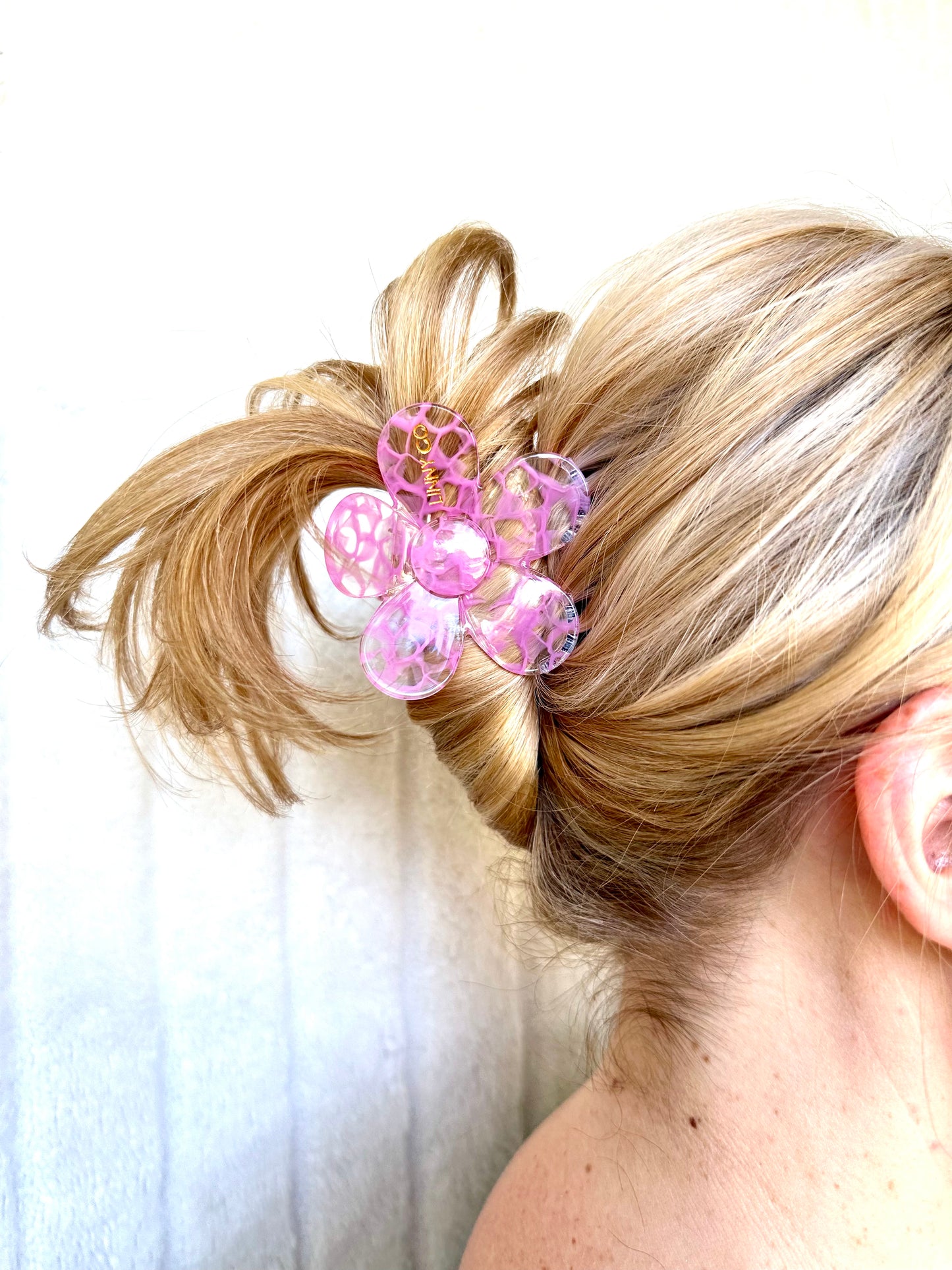 Hair Clip - Gigi Pink Crackle