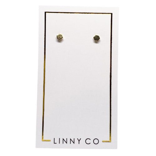 Studs - Gold Hexagon