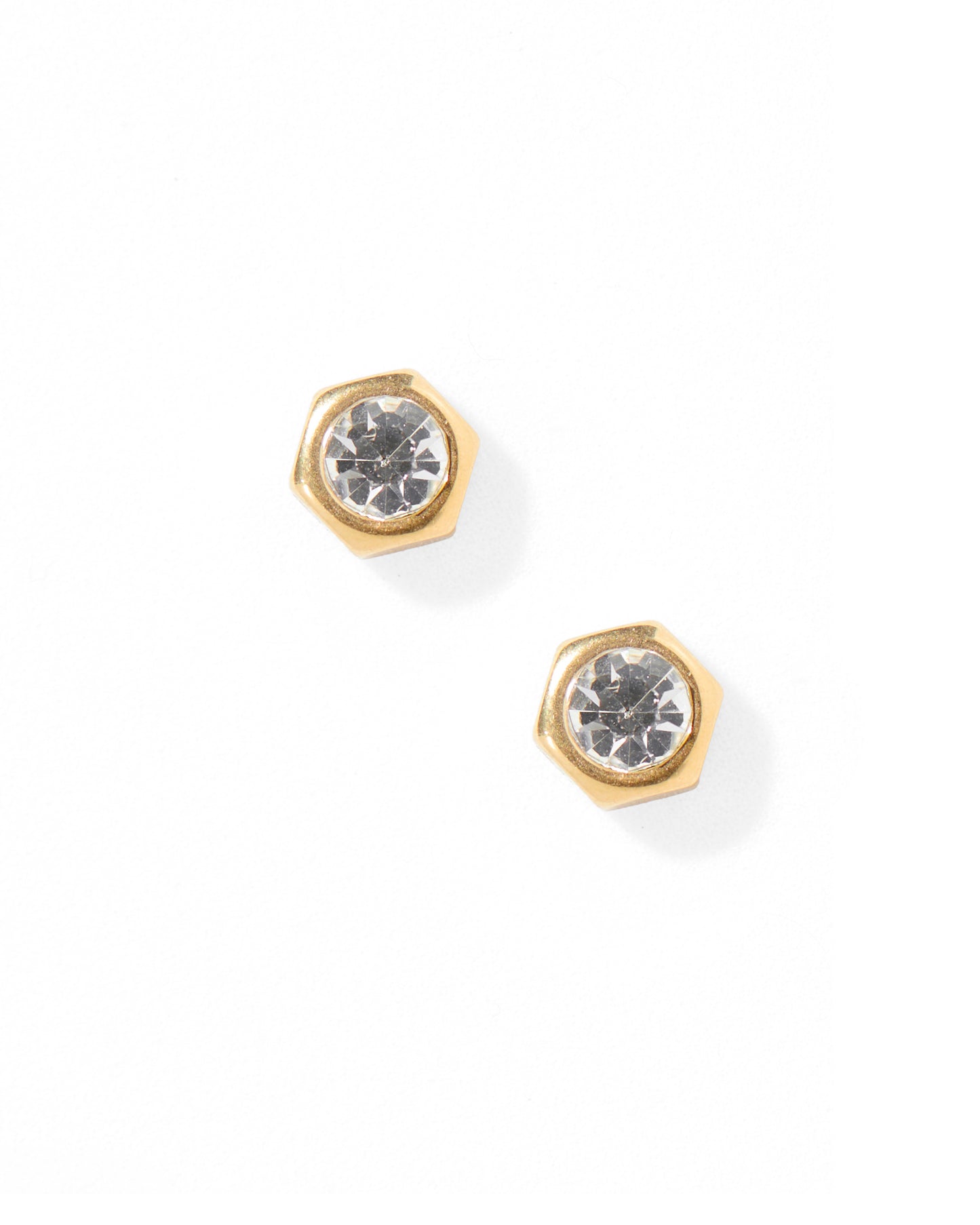 Screwback Stud Earrings - Addison Clear