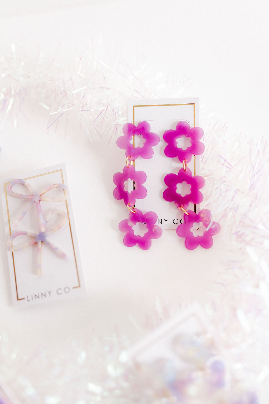 Zoey Statement Earrings - Orchid Purple
