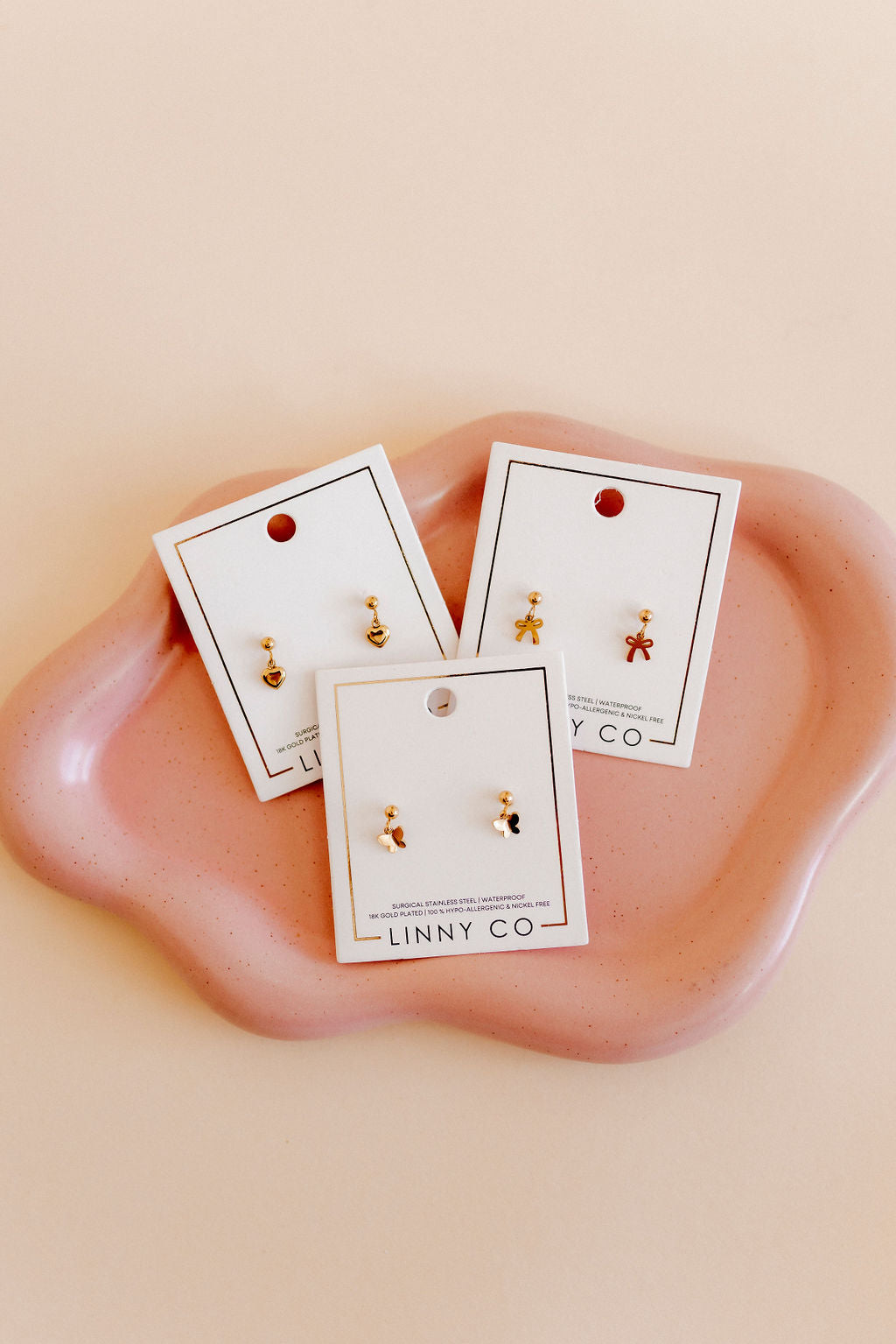 Screwback Stud Earrings - Millie Heart