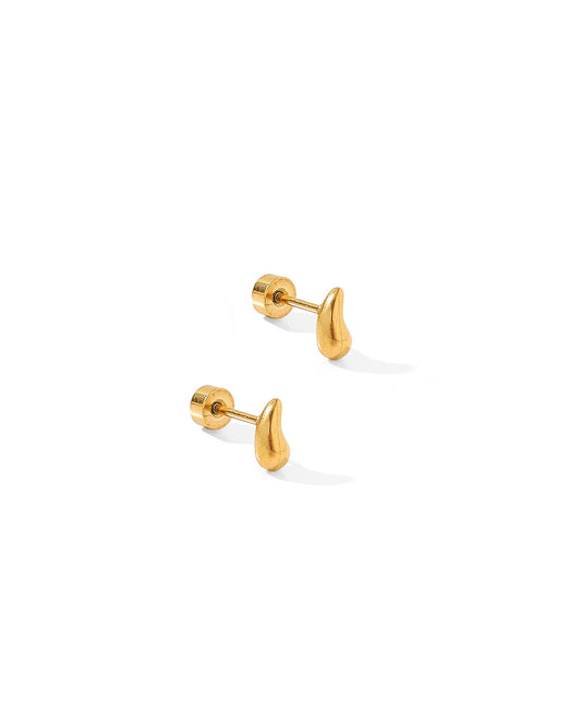Screwback Stud Earrings - Emma Gold