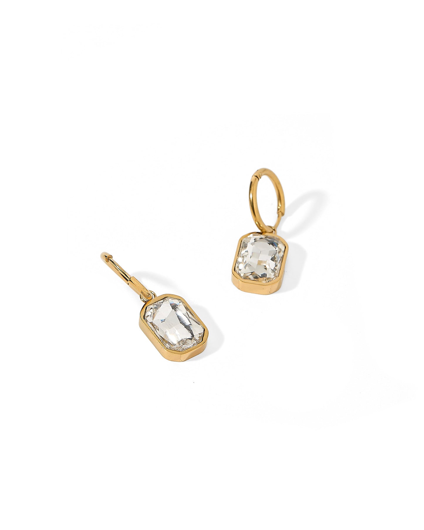 Linny Co Diana Huggie Charm Earring with Stone Charm