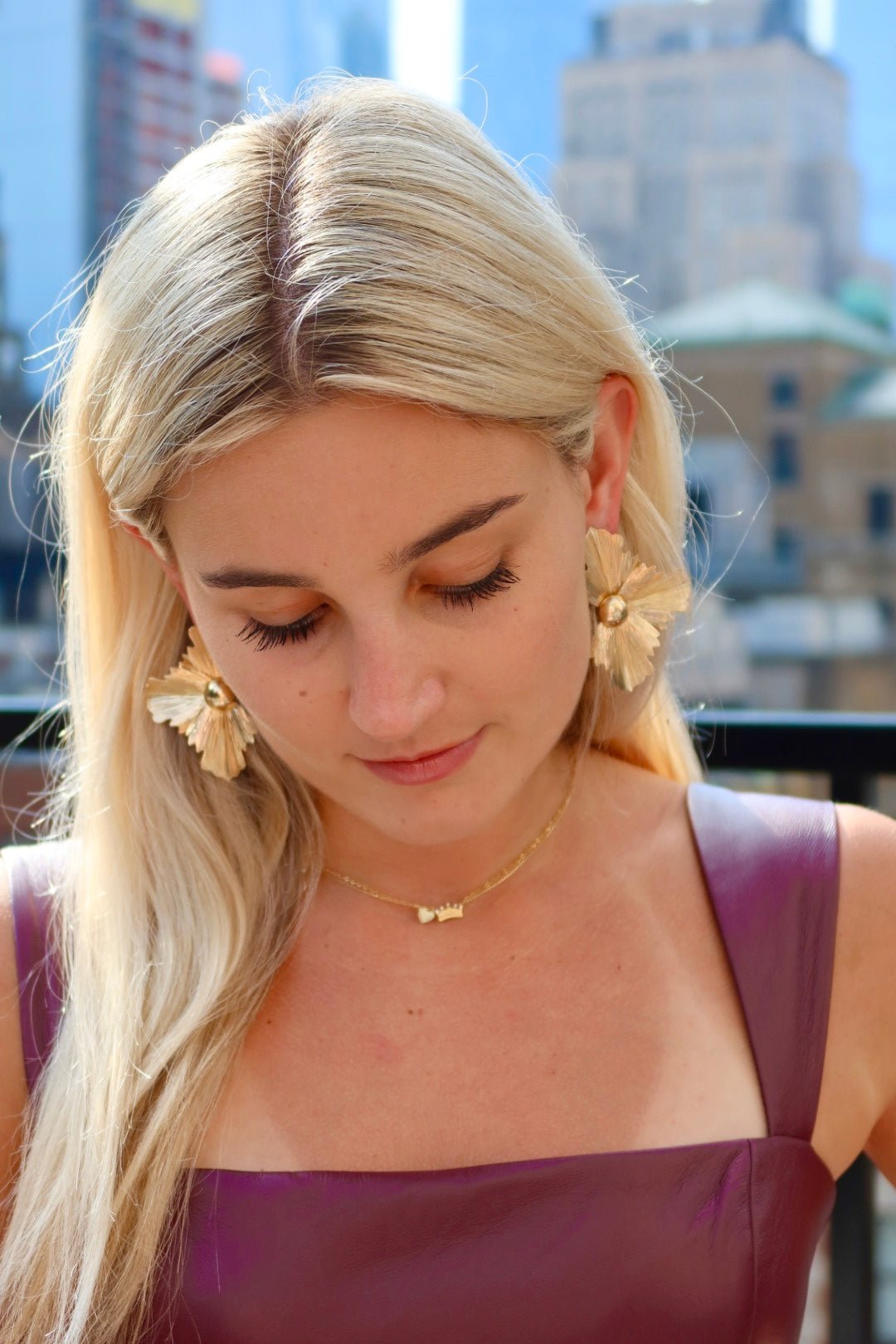 Anya Flower Statement Earrings - Shop LINNY CO