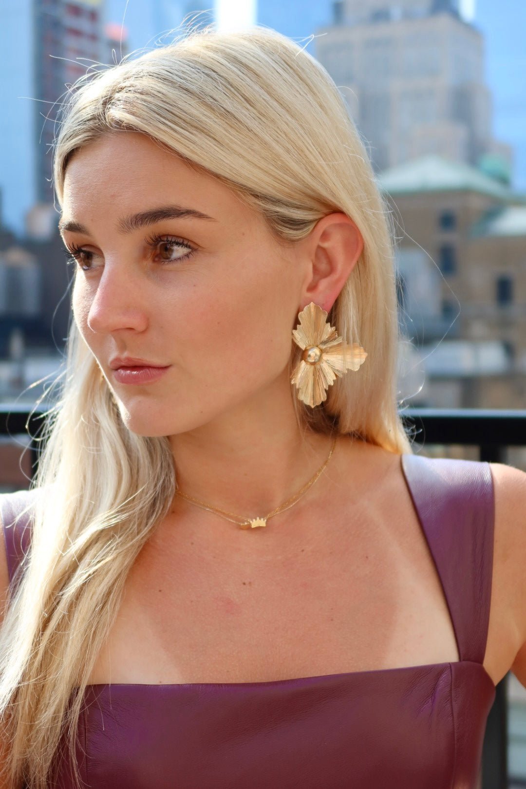 Anya Flower Statement Earrings - Shop LINNY CO