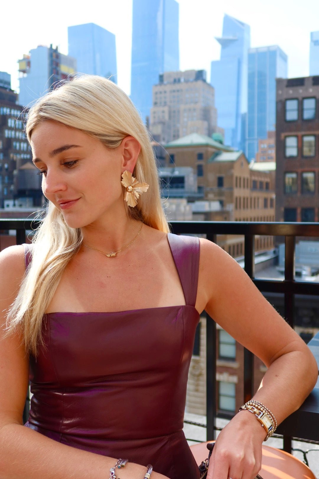 Anya Flower Statement Earrings - Shop LINNY CO