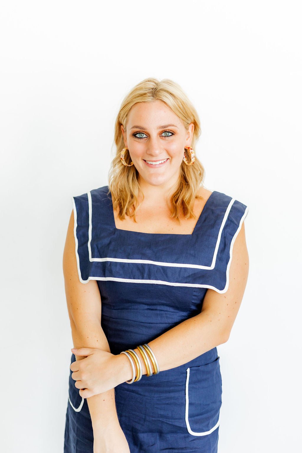 Ashley Medium Hoop Earrings - Autumn Bouquet - Shop LINNY CO