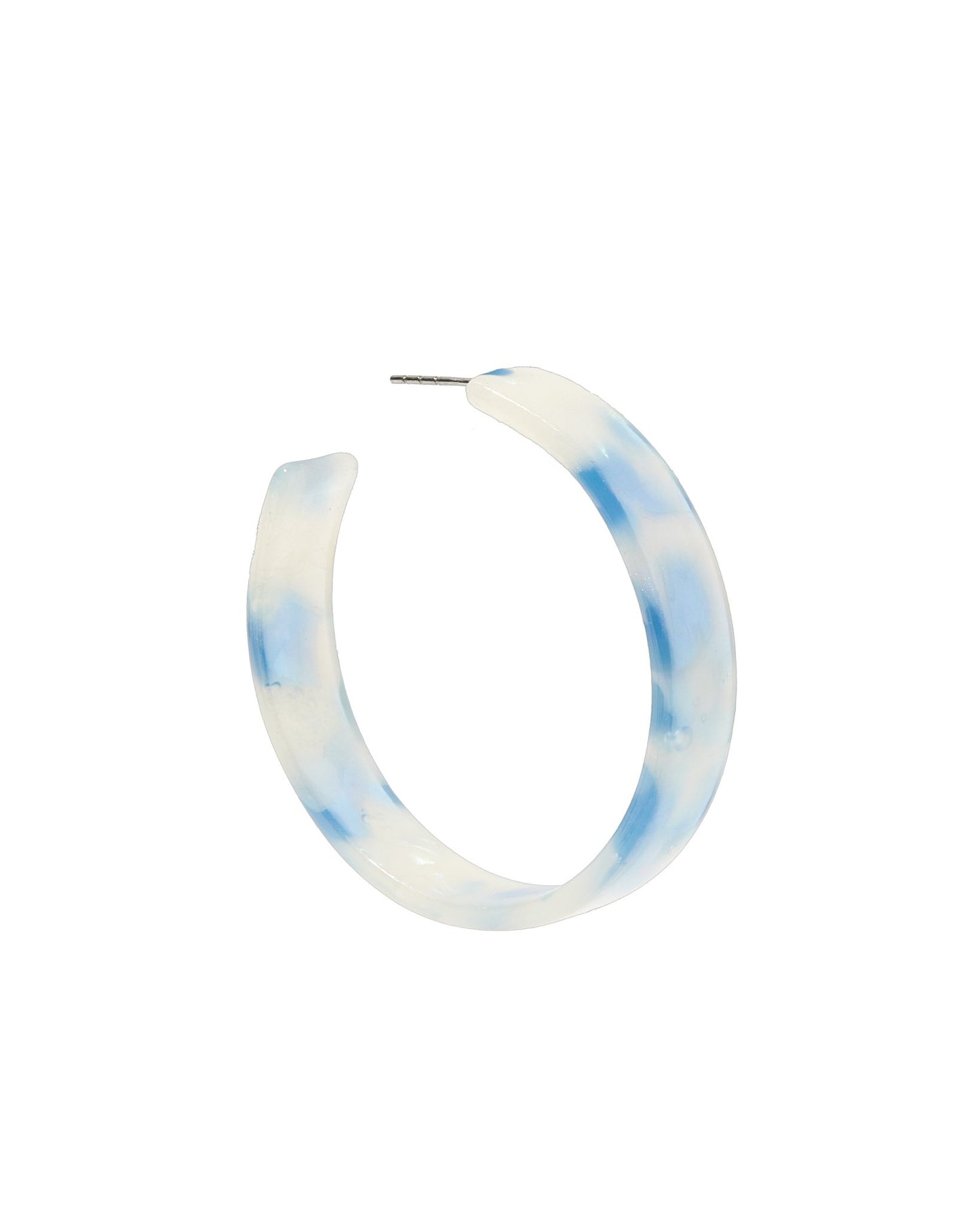 Ashley Medium Hoop Earrings - Blueberry Clouds - Shop LINNY CO