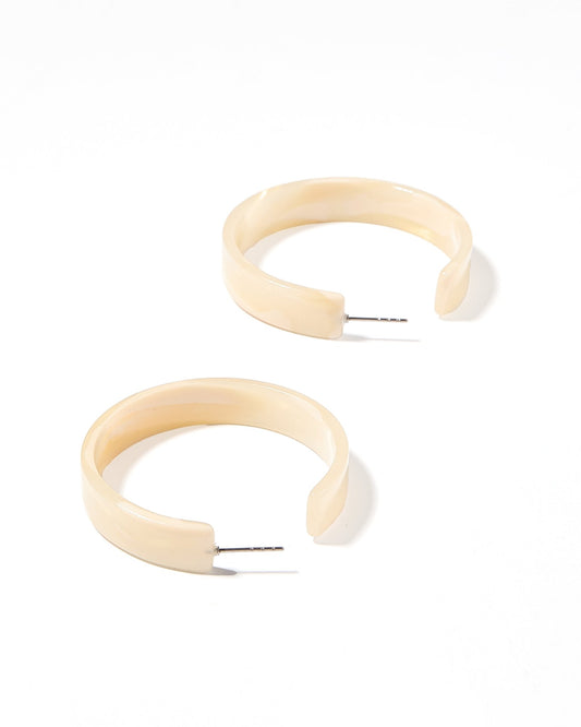 Ashley Medium Hoop Earrings - Champagne Sparkle - Shop LINNY CO