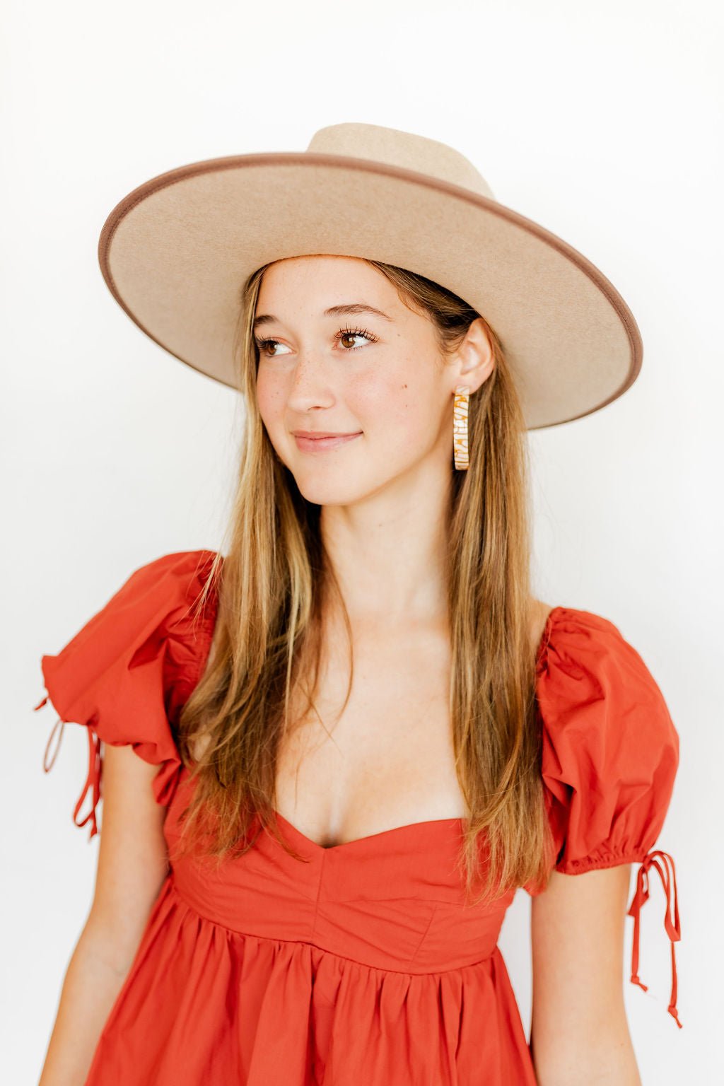 Ashley Mega Hoop Earrings - Desert Sand - Shop LINNY CO
