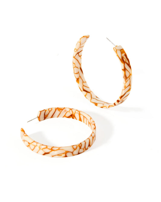 Ashley Mega Hoop Earrings - Desert Sand - Shop LINNY CO