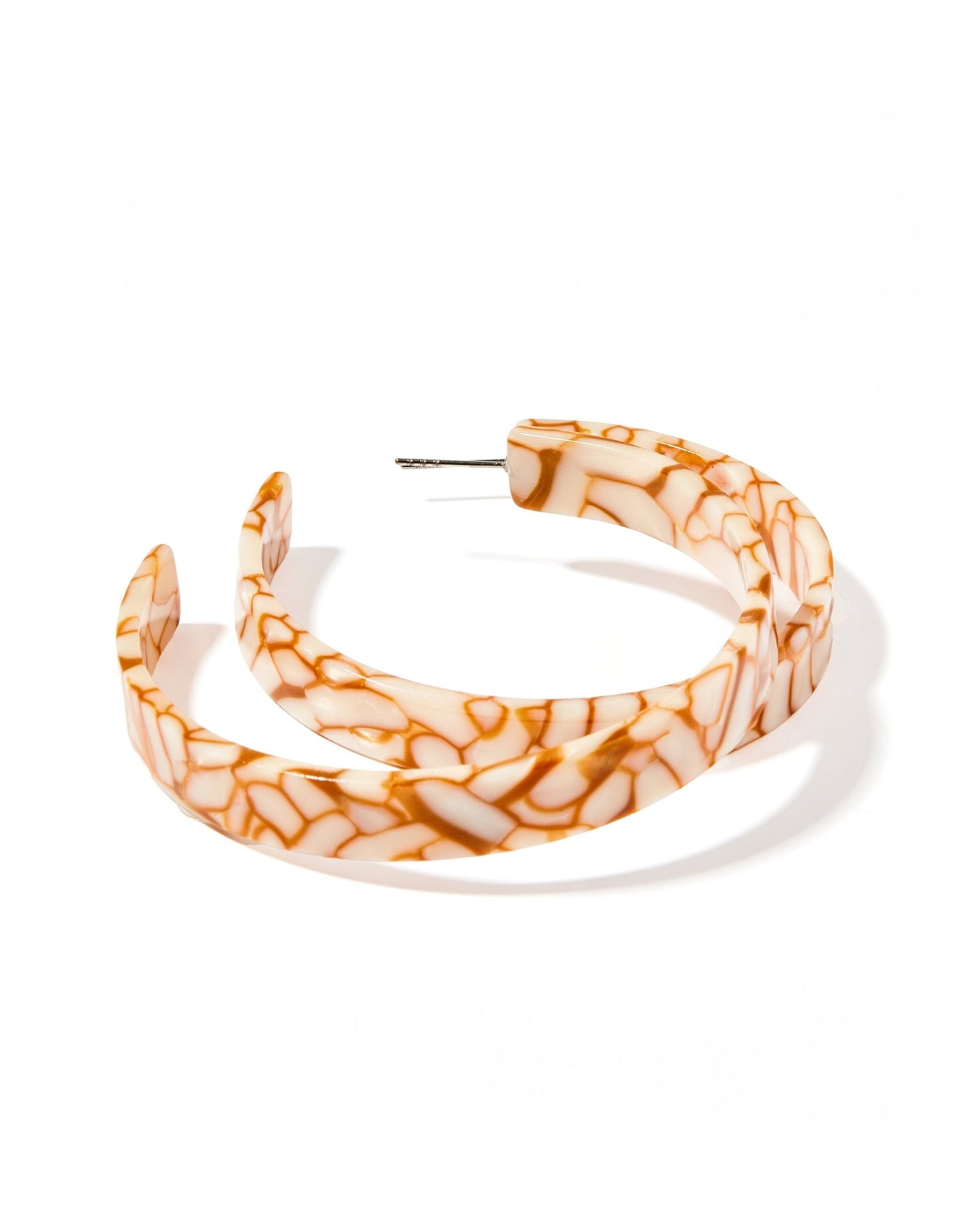 Ashley Mega Hoop Earrings - Desert Sand - Shop LINNY CO