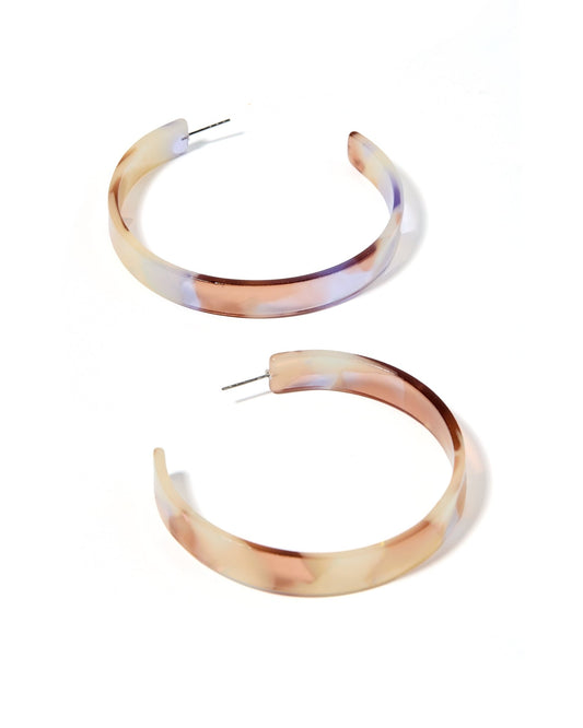 Ashley Mega Hoop Earrings - Lavender Honey - Shop LINNY CO