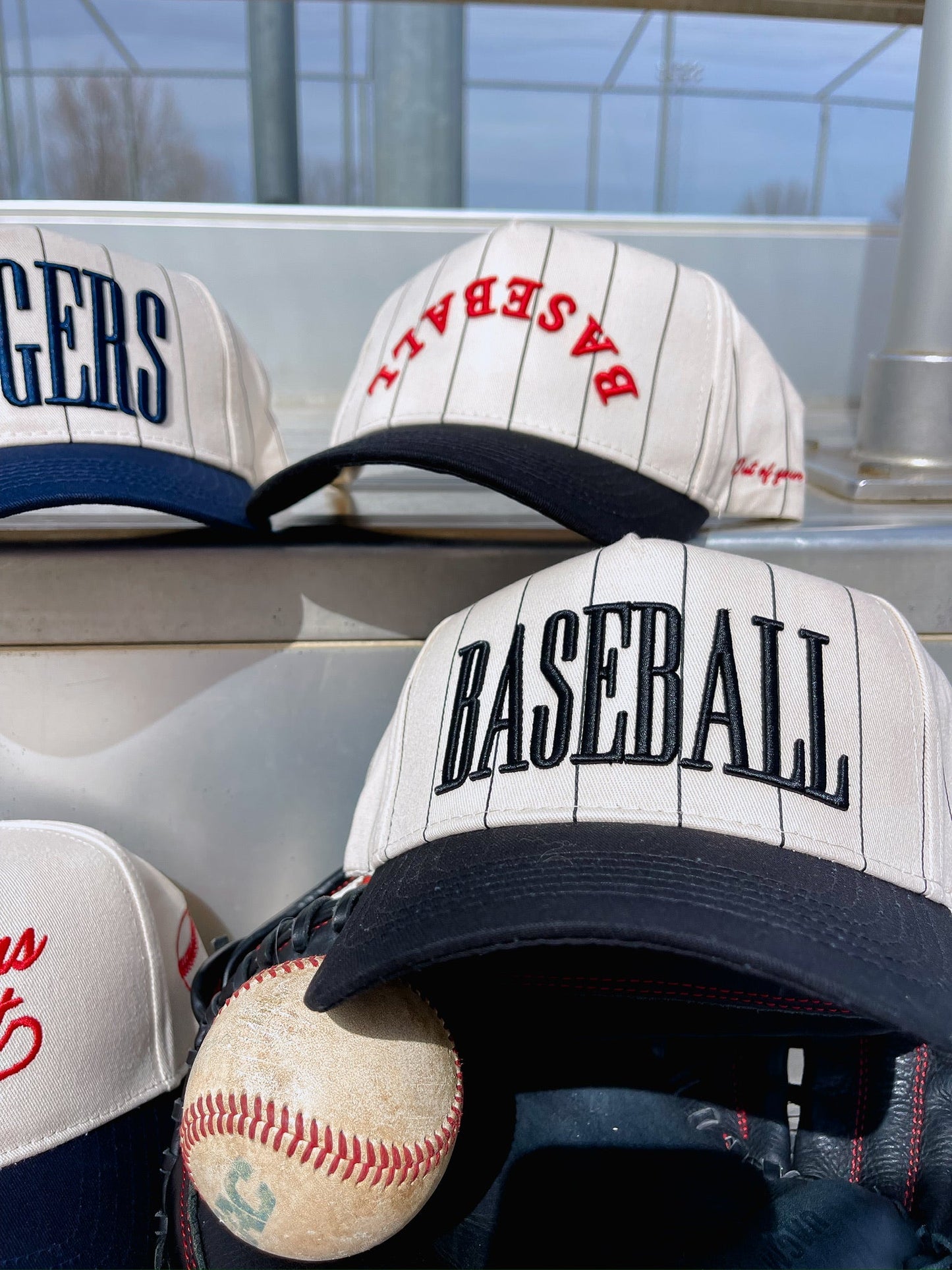 Baseball - Black Stripe Vintage Trucker Hat - PREORDER - Shop LINNY CO