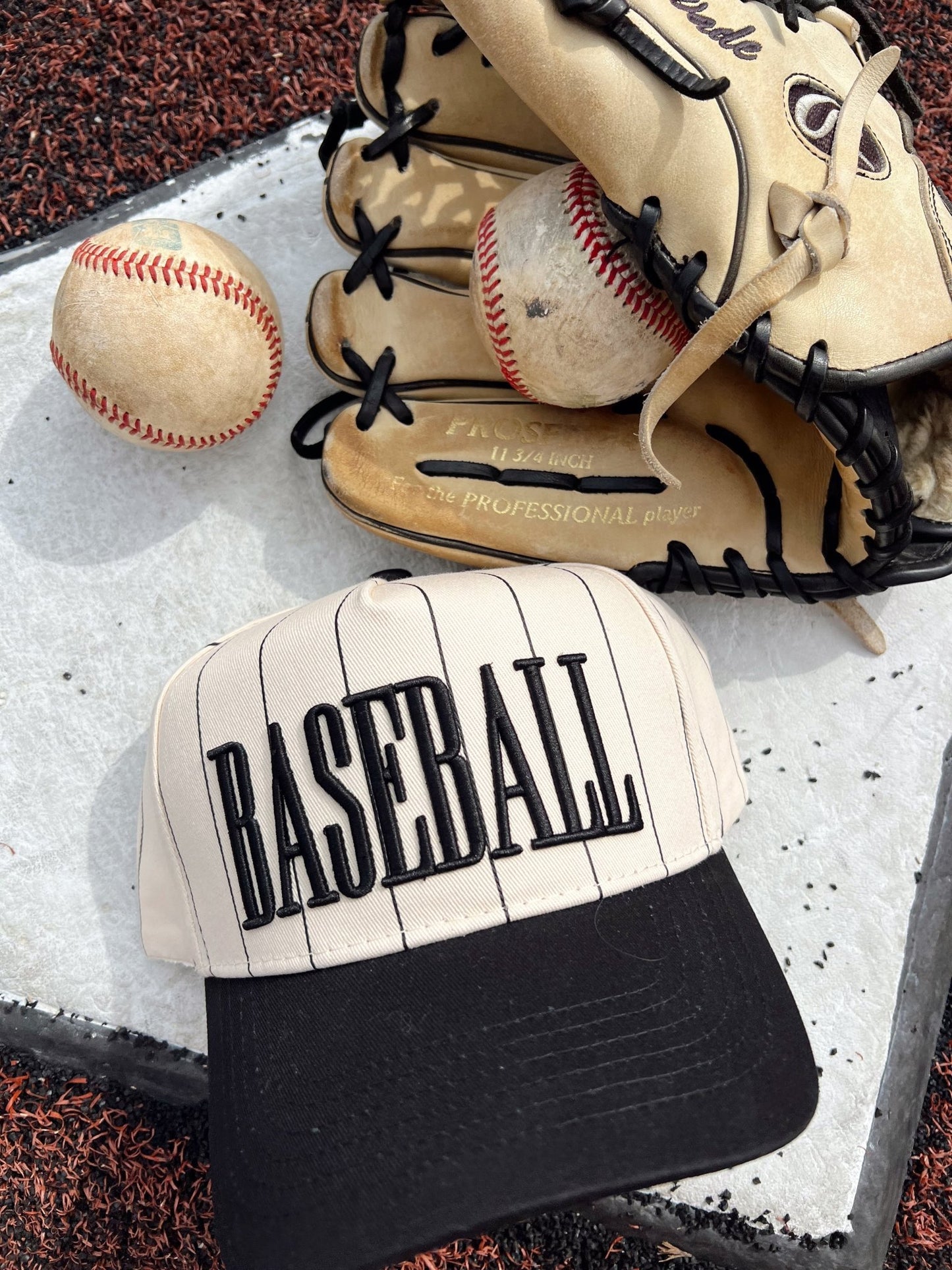 Baseball - Black Stripe Vintage Trucker Hat - PREORDER - Shop LINNY CO