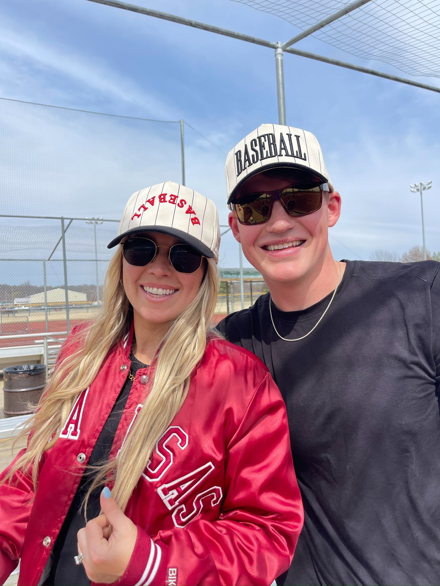 BASEBALL - Red on Black Stripe Vintage Hat - Shop LINNY CO