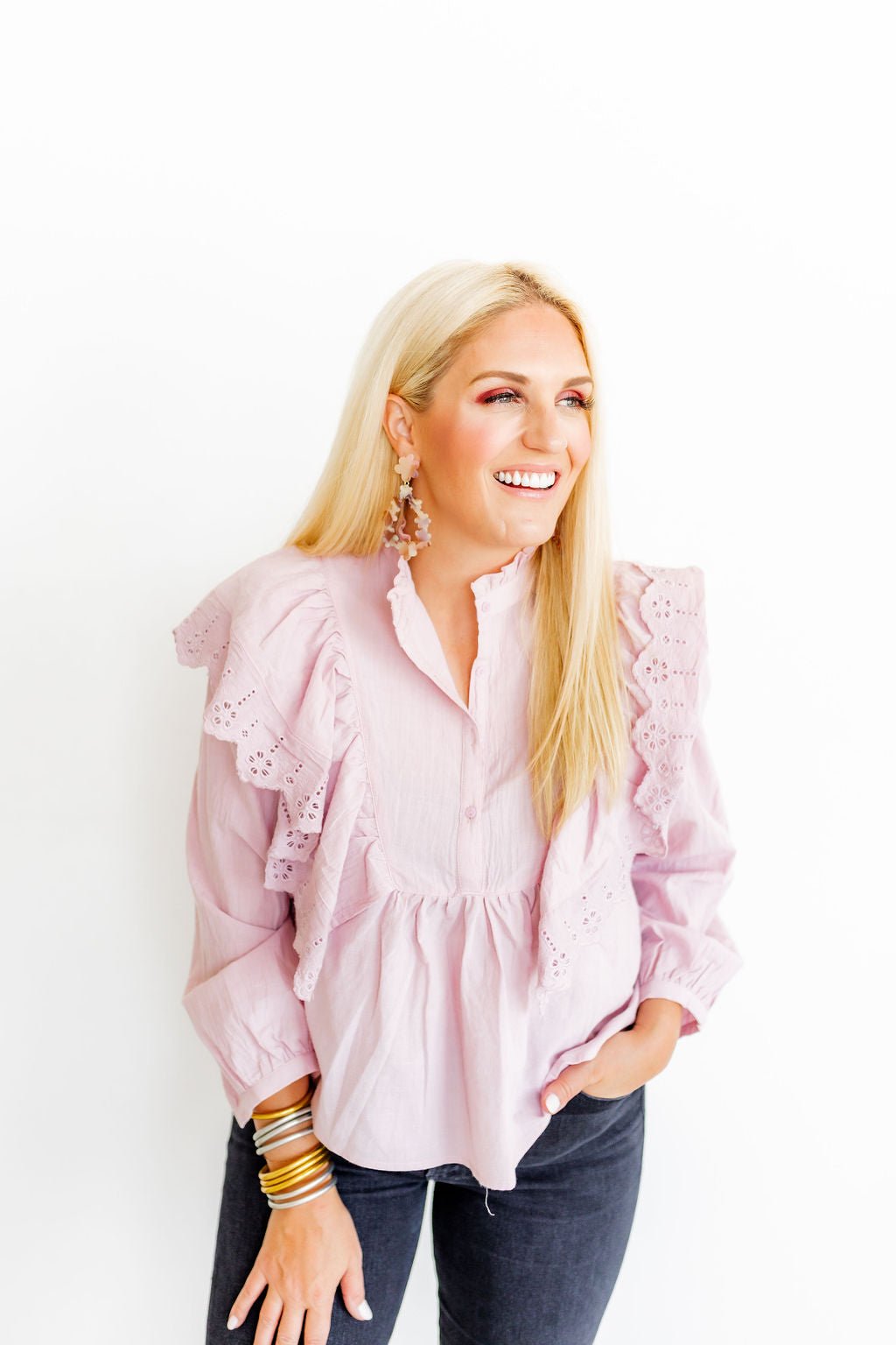 Bianca Statement Earrings - Lavender Honey - Shop LINNY CO