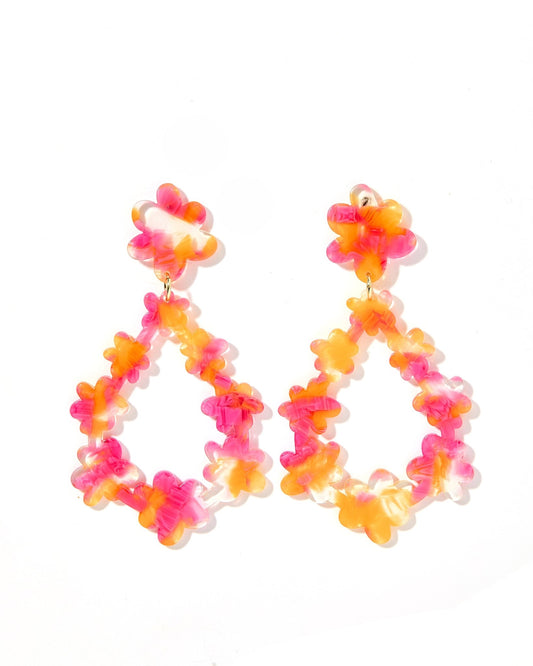 Bianca Statement Earrings - Pink Tangerine - Shop LINNY CO