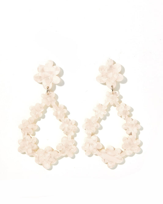 Bianca Statement Earrings - White Shell - Shop LINNY CO