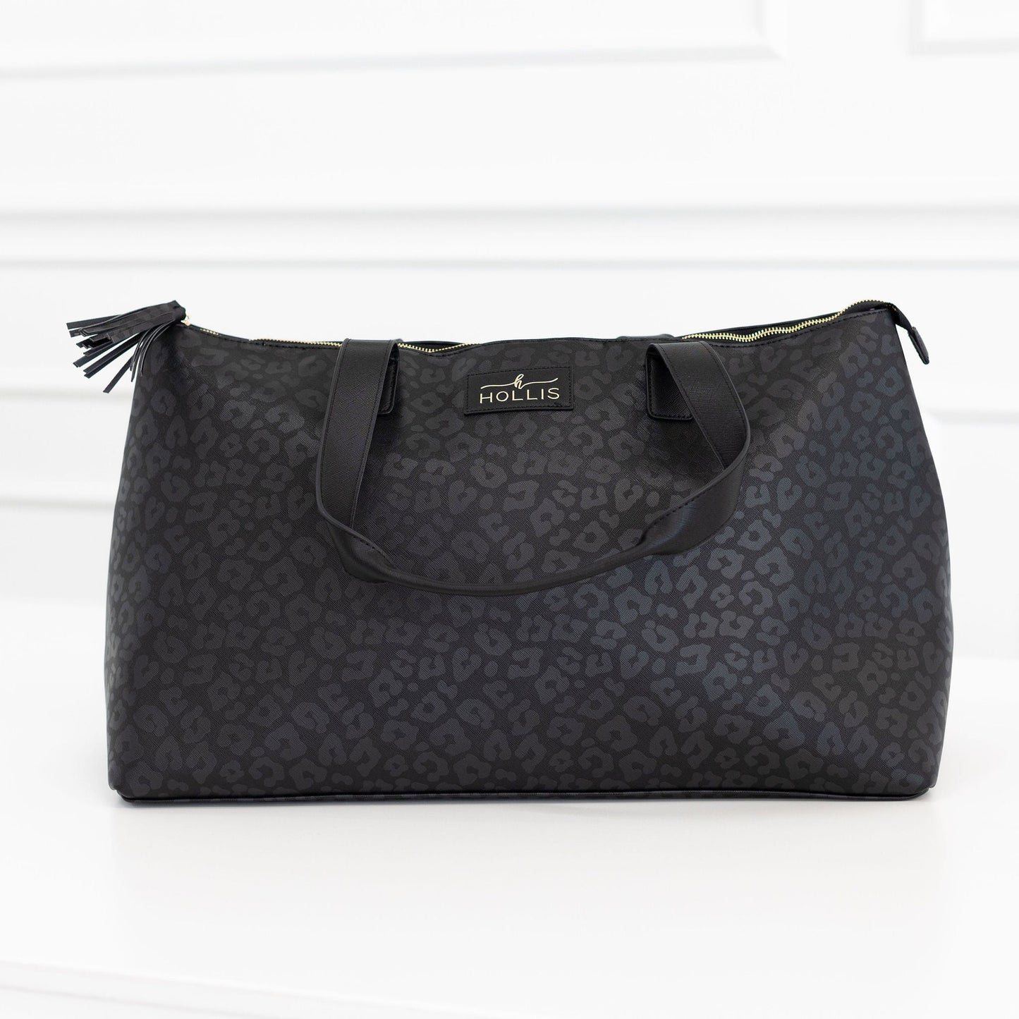 Black Leopard Overnighter - Shop LINNY CO