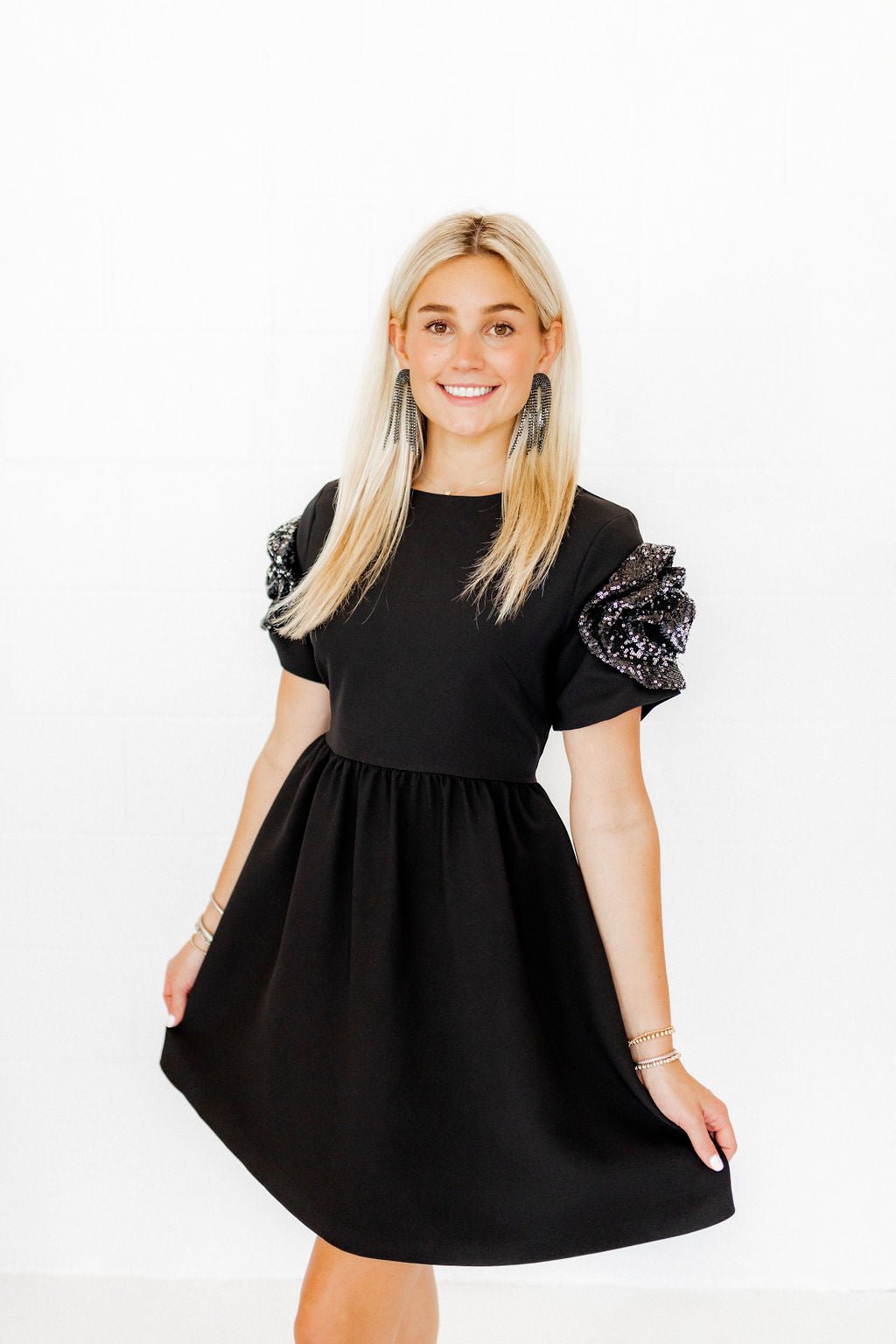 Blair Statement Earrings - Black - Shop LINNY CO