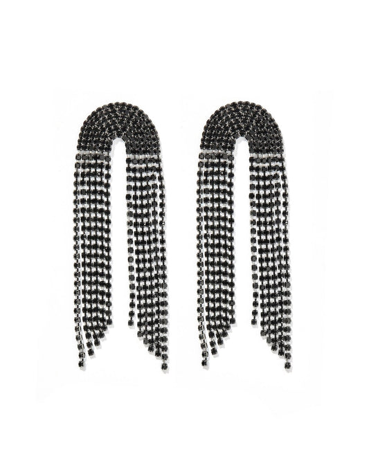 Blair Statement Earrings - Black - Shop LINNY CO