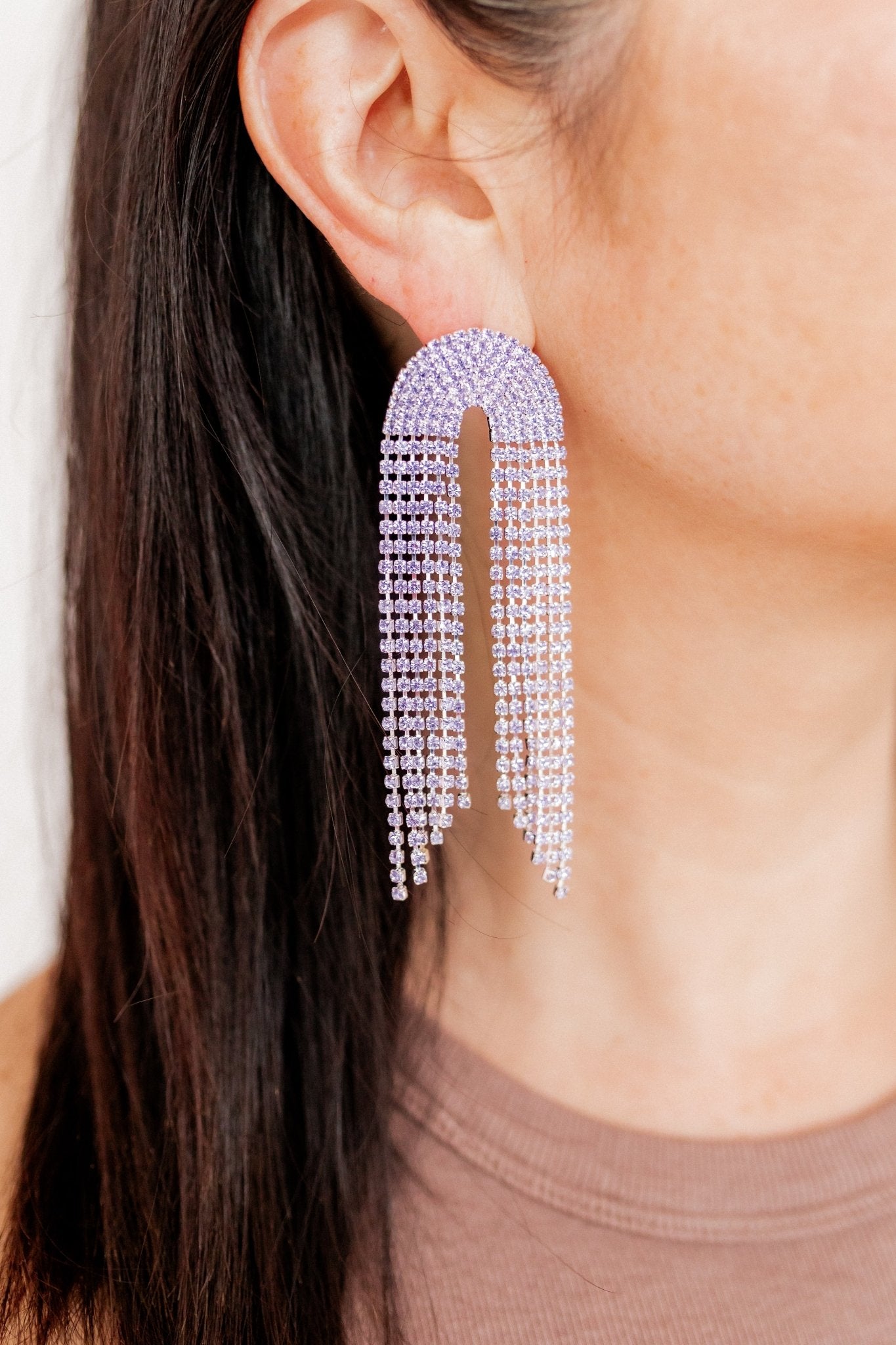 Blair Statement Earrings - Lavender - Shop LINNY CO