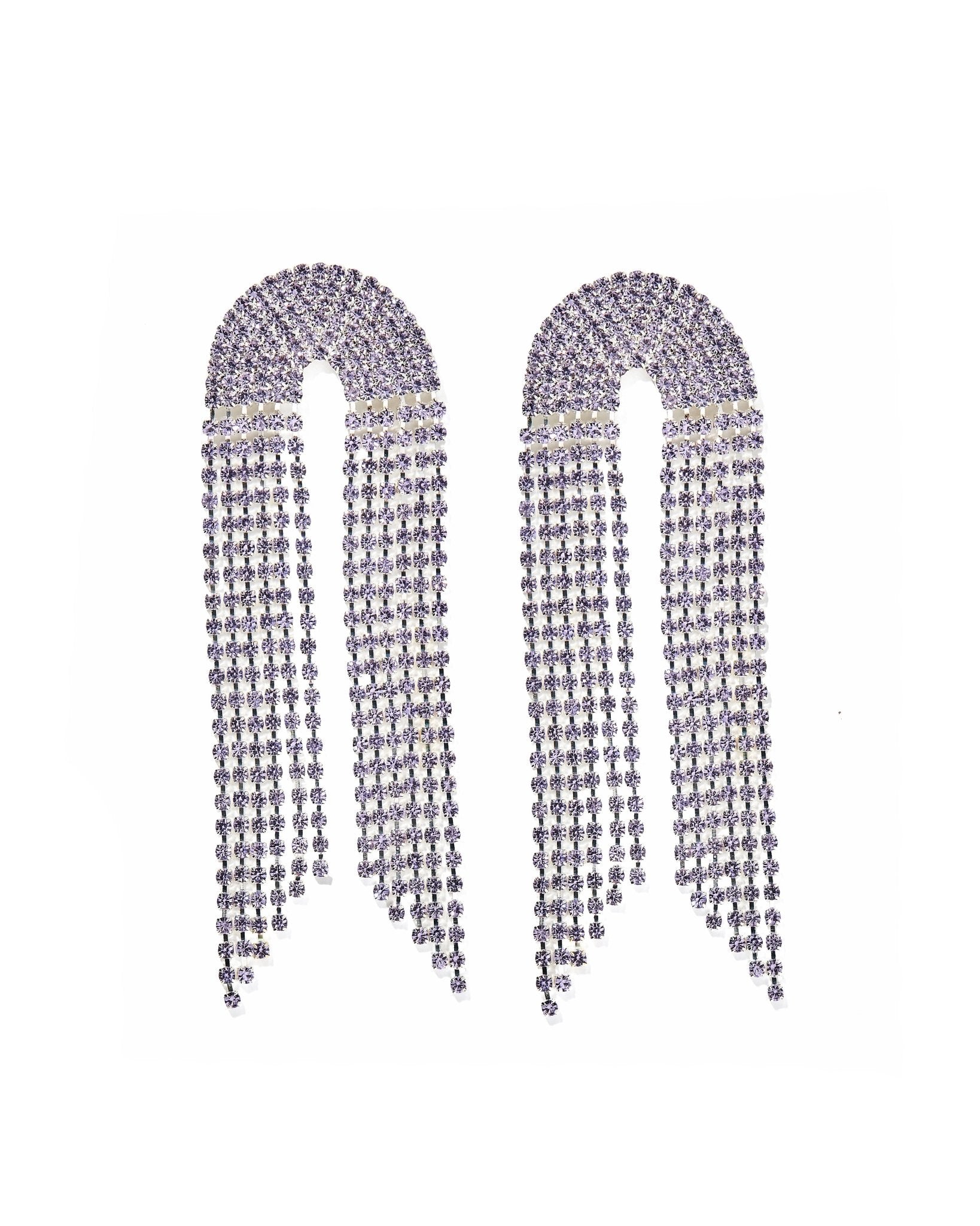 Blair Statement Earrings - Lavender - Shop LINNY CO