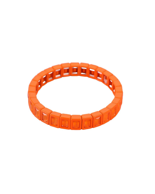 Bracelet - Candy Gem Block Orange - Shop LINNY CO