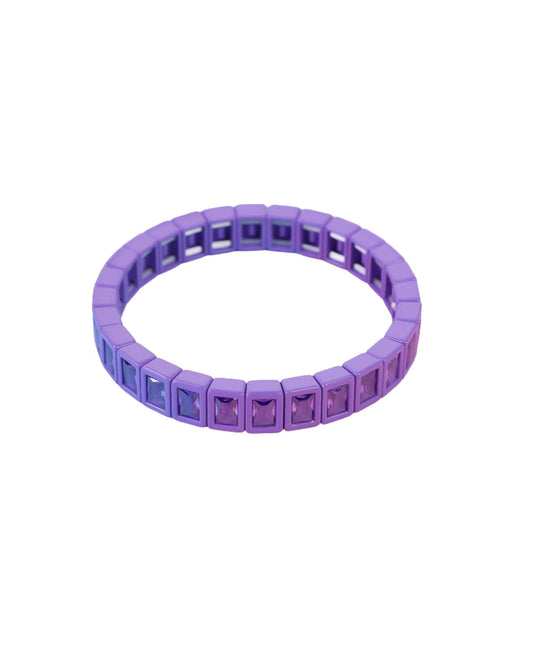 Bracelet - Candy Gem Block Purple - Shop LINNY CO