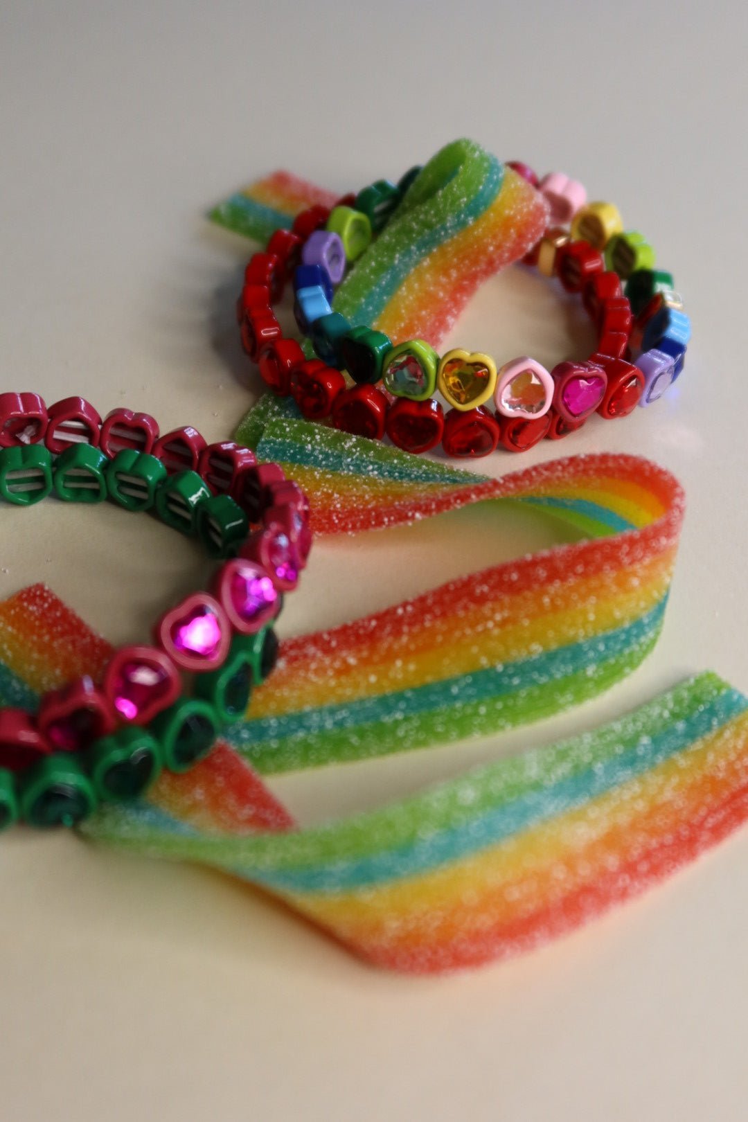 Bracelet - Candy Gem Heart Red - Shop LINNY CO