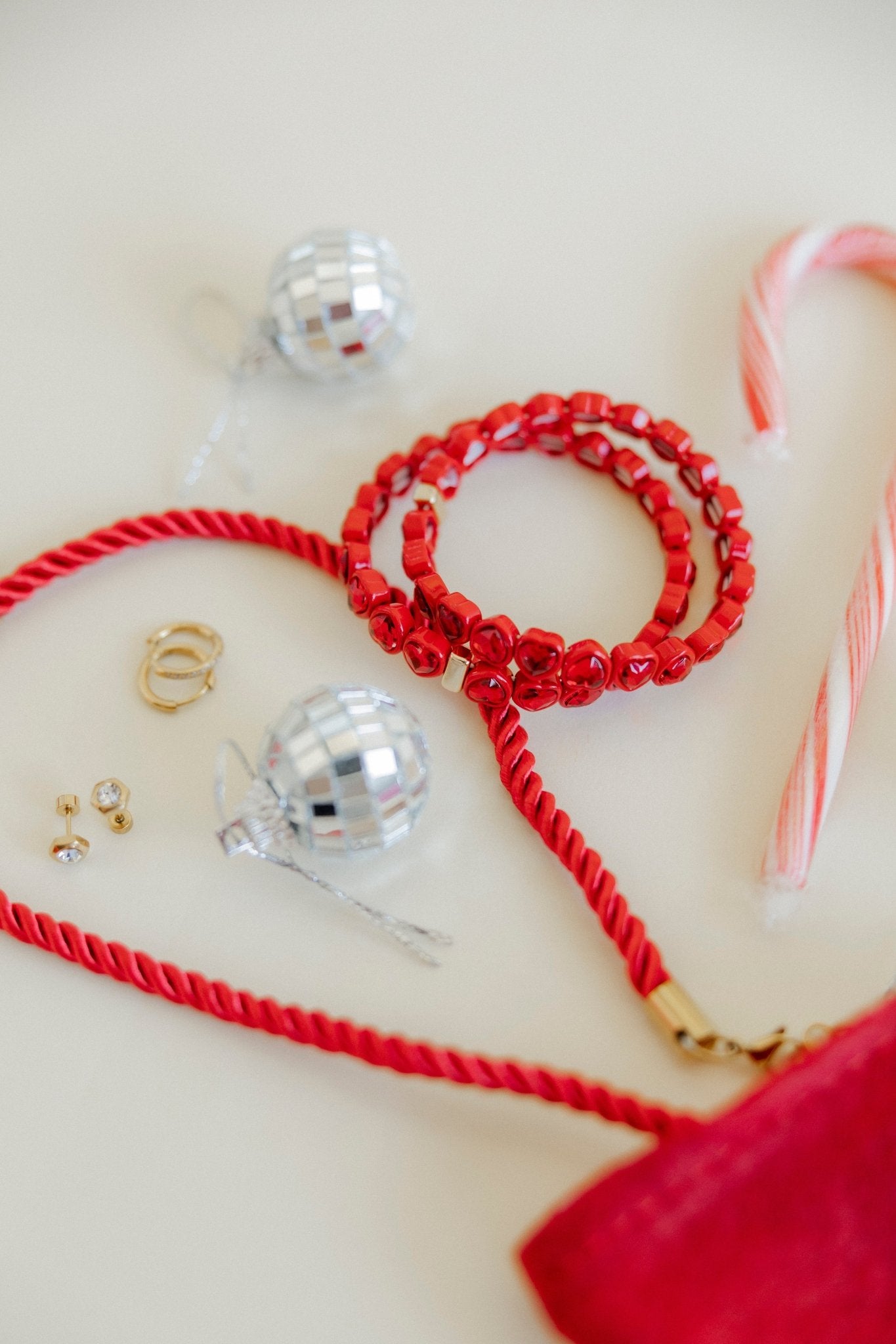 Bracelet - Candy Gem Heart Red - Shop LINNY CO