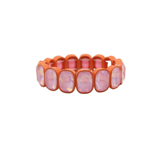 Bracelet - Candy Gem Oval Coral - Shop LINNY CO