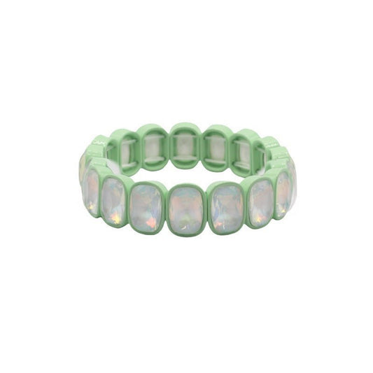 Bracelet - Candy Gem Oval Mint - Shop LINNY CO