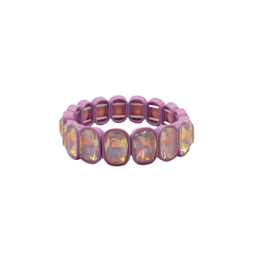 Bracelet - Candy Gem Oval Violet - Shop LINNY CO