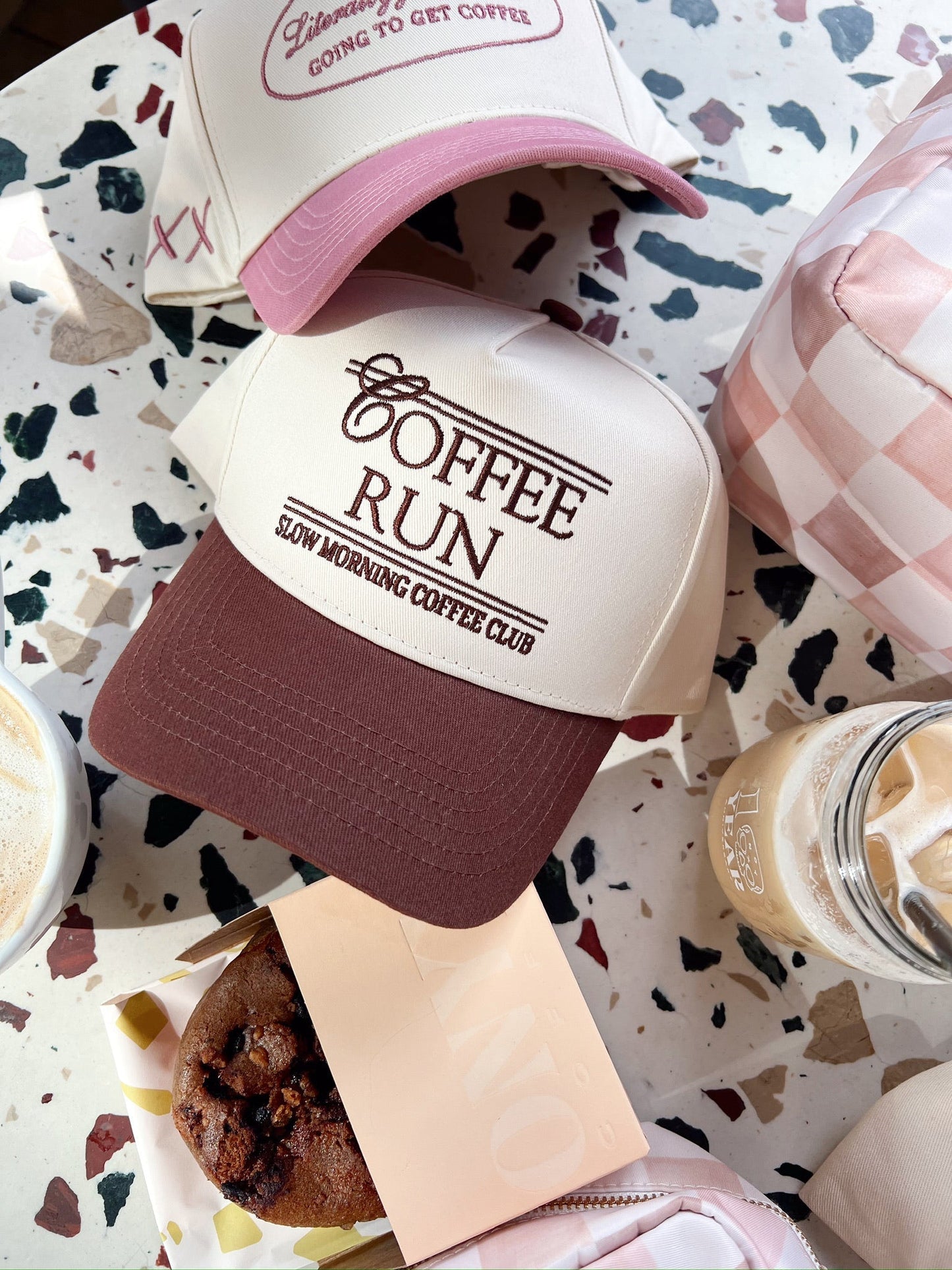 Coffee Run - Brown Vintage Trucker Hat - Shop LINNY CO