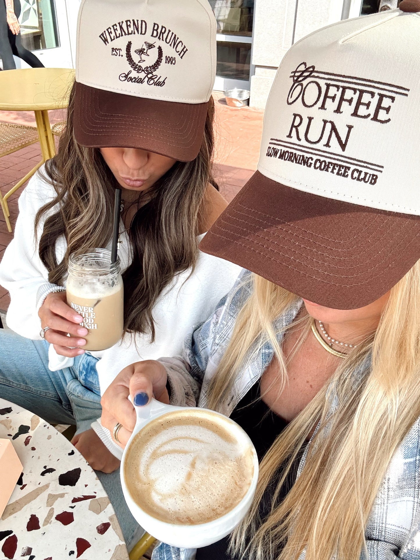 Coffee Run - Brown Vintage Trucker Hat - Shop LINNY CO