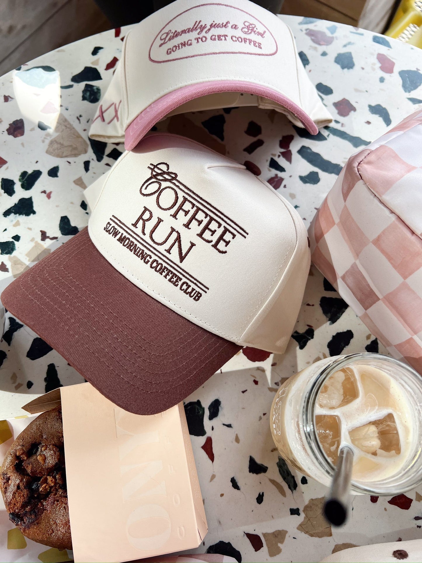 Coffee Run - Brown Vintage Trucker Hat - Shop LINNY CO