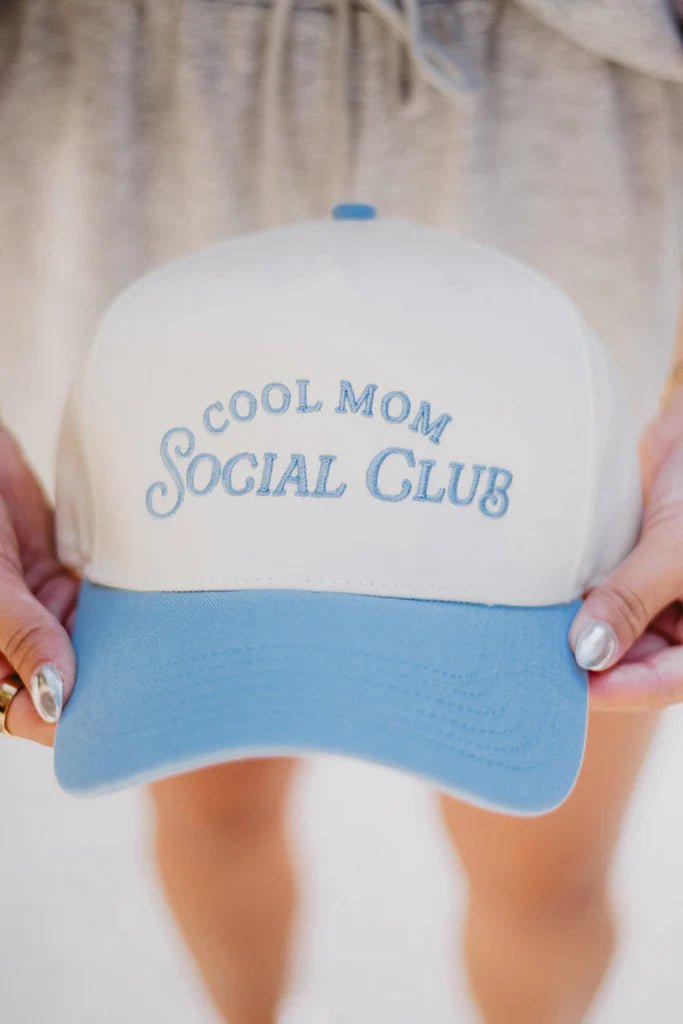 Cool Mom Social Club Blue - Vintage Trucker Hat - Shop LINNY CO