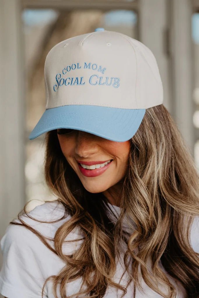 Cool Mom Social Club Blue - Vintage Trucker Hat - Shop LINNY CO