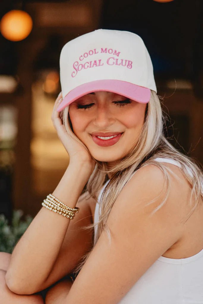 Cool Mom Social Club Pink - Vintage Trucker Hat - Shop LINNY CO